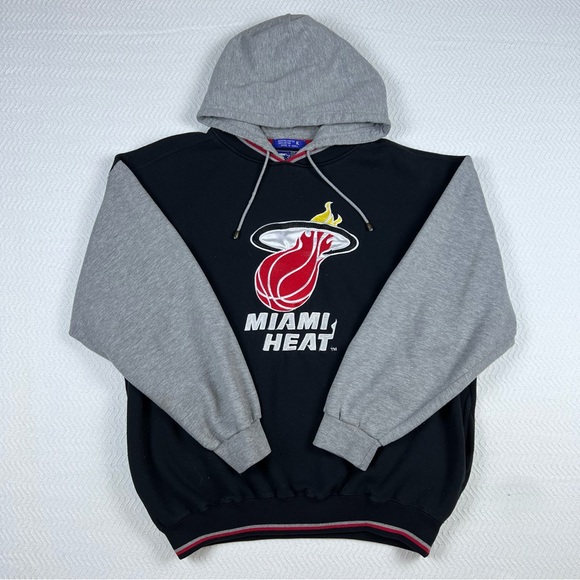 Vintage Miami Heat Starter Pullover Hoodie Size XL Mens NBA 90s RARE - Picture 1 of 14